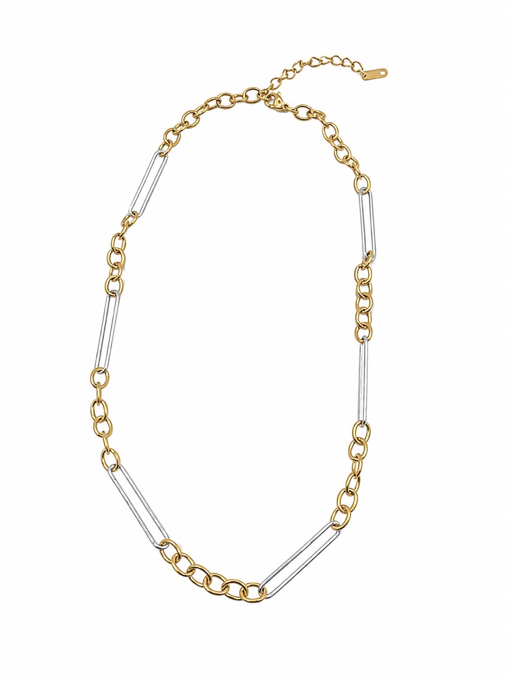 Gold-Filled Two Toned Chain-Link Necklace
